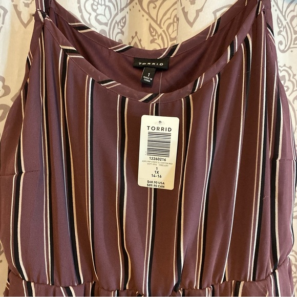 Torrid Mauve and White Striped Dress - Picture 8 of 8